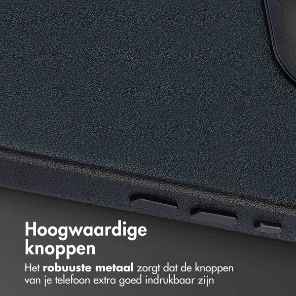 Accezz MagSafe Leather Backcover Apple iPhone 16e - Onyx Black