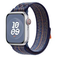 Apple Nike Sport Loop Band Apple Watch Series 1 t/m 9 / SE (38/40/41 mm) | Series 10 / 11 (42 mm) - Game Royal & Orange