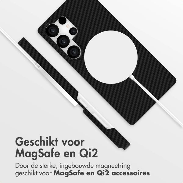 Accezz MagSafe Kevlar Backcover Samsung Galaxy S25 Ultra - Zwart