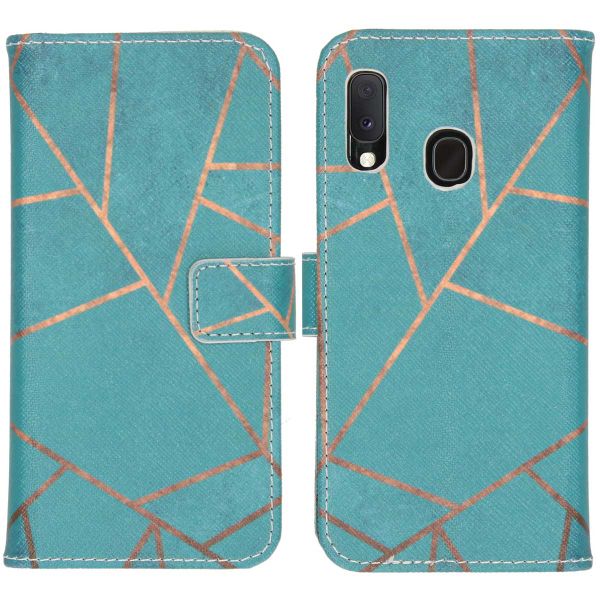 imoshion Design Softcase Bookcase Samsung Galaxy A20e - Blue Graphic