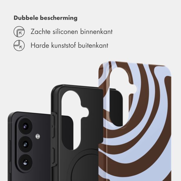 Selencia Vivid Backcover met MagSafe Samsung Galaxy S26 FE - Dream Swirl Chocolate