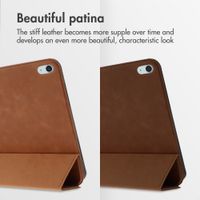 Accezz Leather Trifold Bookcase Apple iPad 11 (2025) 11 inch A16 / iPad 10 (2022) 10.9 inch - Cognac