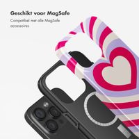 Selencia Vivid Backcover met MagSafe Apple iPhone 15 Pro - Double Hearts Rubine Red Lilac