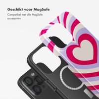 Selencia Vivid Tough Backcover met MagSafe iPhone 15 Pro - Double Hearts Rubine Red Lilac