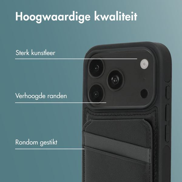 imoshion Backcover met kaarthouder en stand Apple iPhone 18 Pro / 17 Pro - Zwart