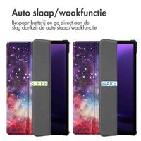 imoshion Design Trifold Bookcase Samsung Galaxy Tab S10 Lite / S9 11.0 inch / Tab S10 FE / S9 FE 10.9 inch - Space