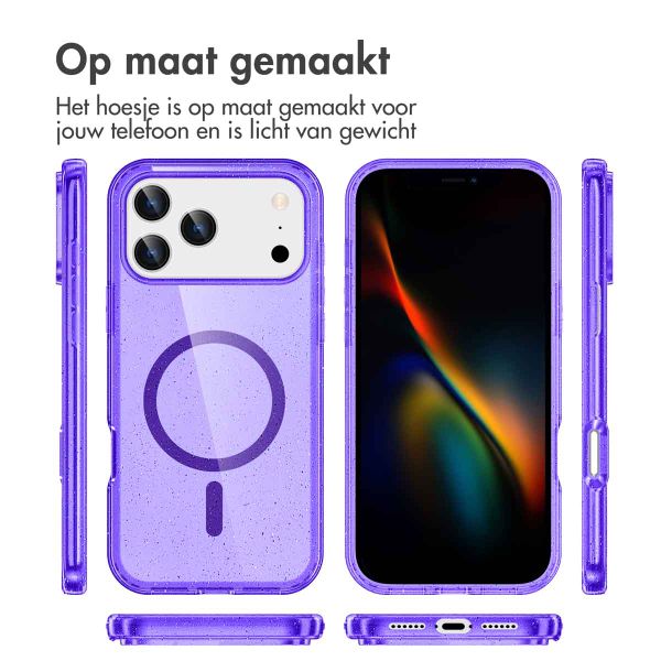imoshion Sparkle Backcover met MagSafe Apple iPhone 17 Pro - Paars