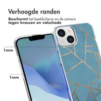 imoshion Design hoesje iPhone 14 - Grafisch Koper / Blauw