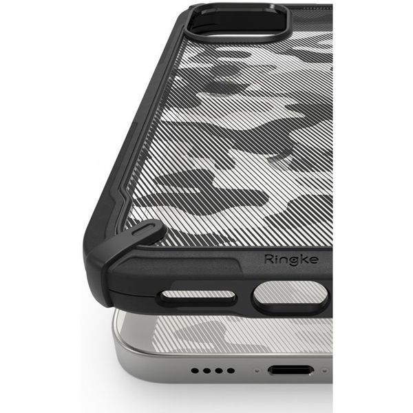 Ringke Fusion X Backcover iPhone 12 Mini - Camo Zwart