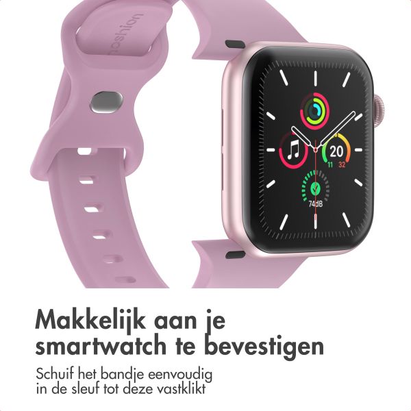 imoshion Siliconen⁺ bandje Apple Watch Series 1 t/m 9 / SE (38/40/41 mm) | Series 10 (42 mm) - Mauve - Maat S/M