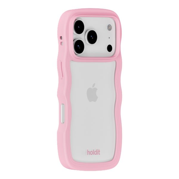 Holdit Wavy Case Apple iPhone 17 Pro - Transparent / Pink