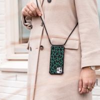 imoshion Design hoesje met koord iPhone 8 Plus / 7 Plus - Luipaard - Groen / Zwart