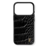 iDeal of Sweden Vegan Leather MagSafe Backcover Apple iPhone 18 Pro / 17 Pro - Black Croco