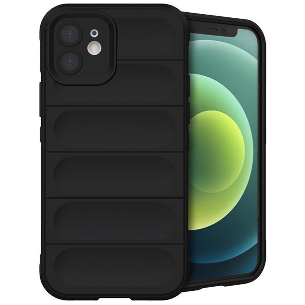 imoshion EasyGrip Backcover iPhone 12 - Zwart