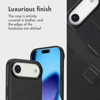 Accezz 2-in-1 Leather Bookcase with MagSafe Apple iPhone Air - Onyx Black