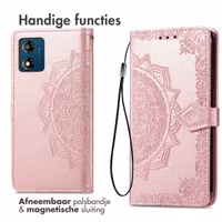 imoshion Mandala Bookcase Motorola Moto E13 - Rosé Goud