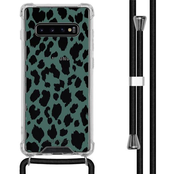 imoshion Design hoesje met koord Samsung Galaxy S10 Plus - Luipaard - Groen