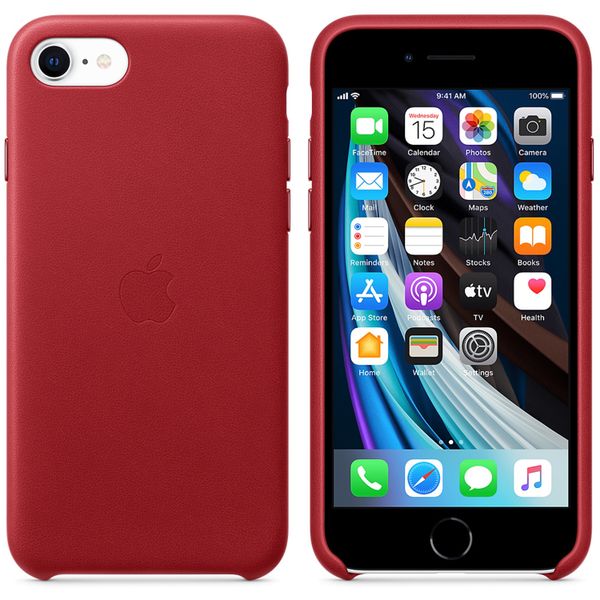 Apple Leather Backcover Apple iPhone SE (2022 / 2020) - Red