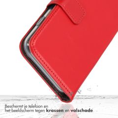 Selencia Echt Lederen Bookcase Samsung Galaxy S25 Ultra - Rood