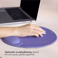 imoshion Ergonomische muismat - Muismat met polssteun - 30 x 25 cm - Lila
