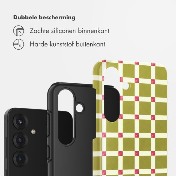 Selencia Vivid Backcover Samsung Galaxy S25 - Check This Olive