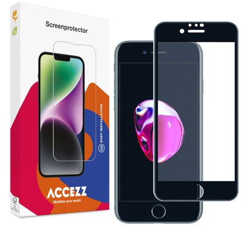 Accezz Gehard Glas Full Cover Screenprotector Apple iPhone SE (2022 / 2020)