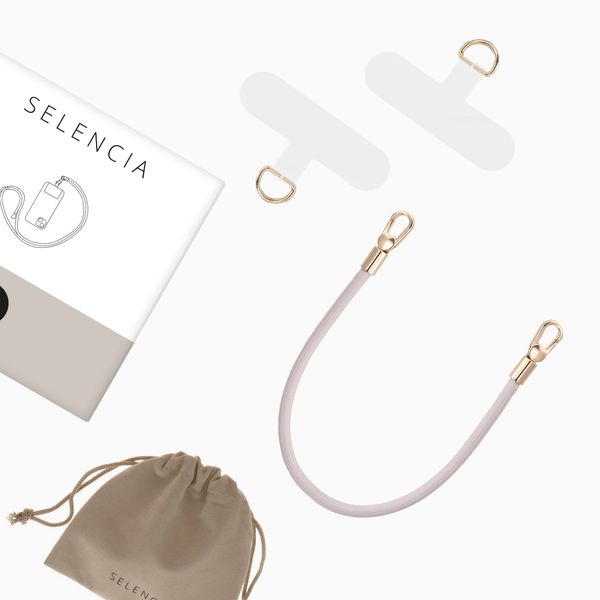Selencia Universeel Polskoord met 2 haken - Muted Mauve