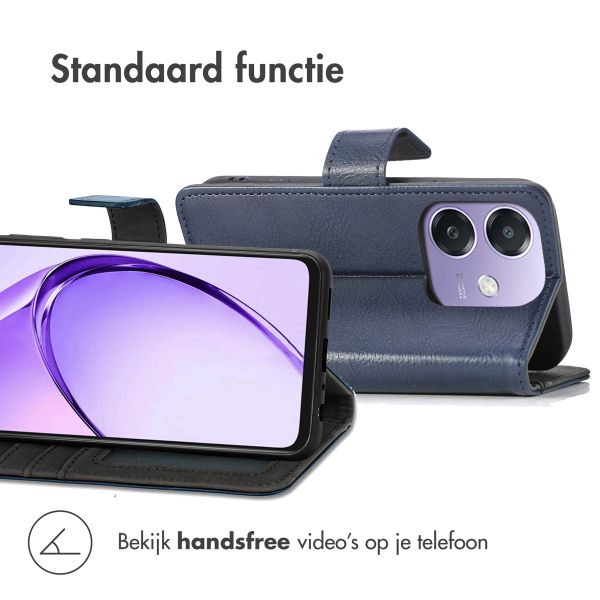 imoshion Luxe Bookcase Oppo A40 (4G) / Oppo A40M (4G) / Oppo A60 (5G) - Donkerblauw