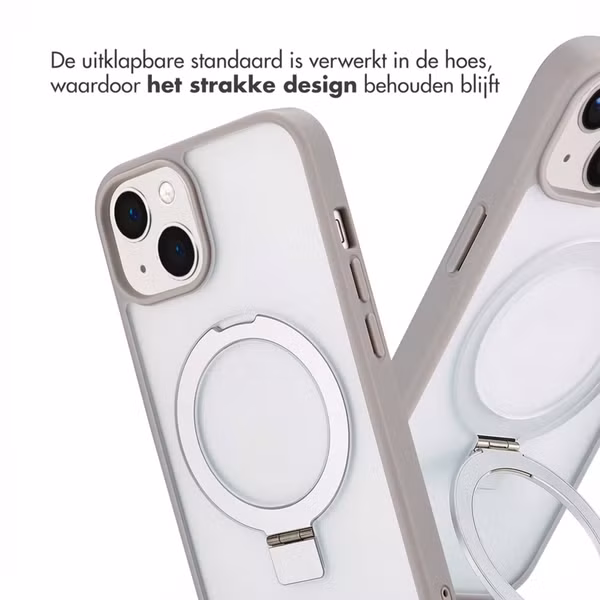 Accezz Ring Stand Backcover met MagSafe Apple iPhone 13 - Grijs