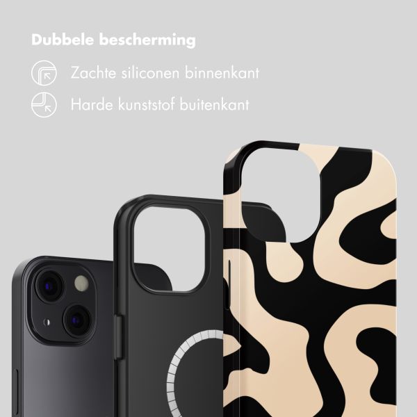 Selencia Vivid Backcover met MagSafe Apple iPhone 13 - Art Wave Black