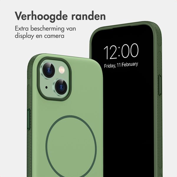 imoshion Color Backcover met Thin MagSafe Ring Apple iPhone 15 - Donkergroen