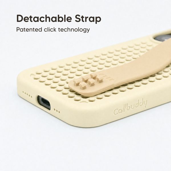 Callbuddy Hoesje met Strap Apple iPhone 17 - Sand Glow