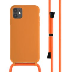 imoshion Siliconen hoesje met koord Apple iPhone 11 - Oranje