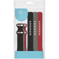 imoshion Siliconen bandje Multipack voor Fitbit Versa 4 / 3 / Sense (2) - Zwart / Grijs / Rood