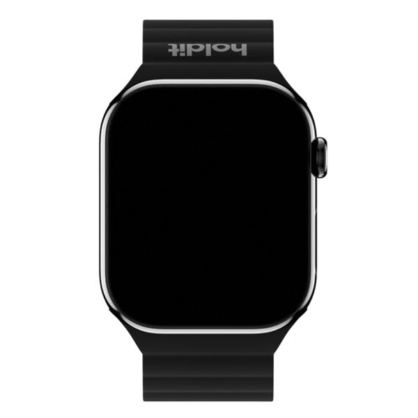 Holdit Siliconen bandje magneet Apple Watch Series 1 - 11 / SE / Ultra (44/45/46/49 mm) - Black / Grey