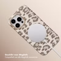 Selencia Sabi Backcover Panterprint met MagSafe Apple iPhone 16 Pro Max - Soft Ivory