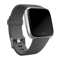 Fitbit Classic siliconen band Fitbit Versa / Versa 2 / Versa Lite - Maat S - Charcoal