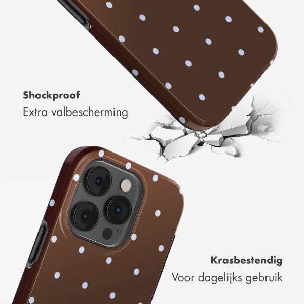Selencia Vivid Backcover Apple iPhone 14 Pro - Happy Dots Chocolate