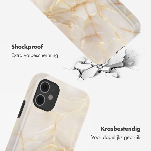 Selencia Vivid Tough Backcover iPhone 11 - Golden Beige Marble