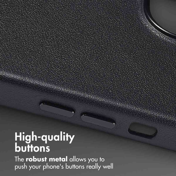 Accezz Leather Back Cover with MagSafe Apple iPhone 13 - Onyx Black