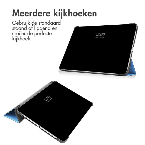 imoshion Trifold Bookcase Apple iPad Air 11 inch (2026) M4 / (2025) M3 / (2024) M2 / Air 5 (2022) / Air 4 (2020) - Lichtblauw