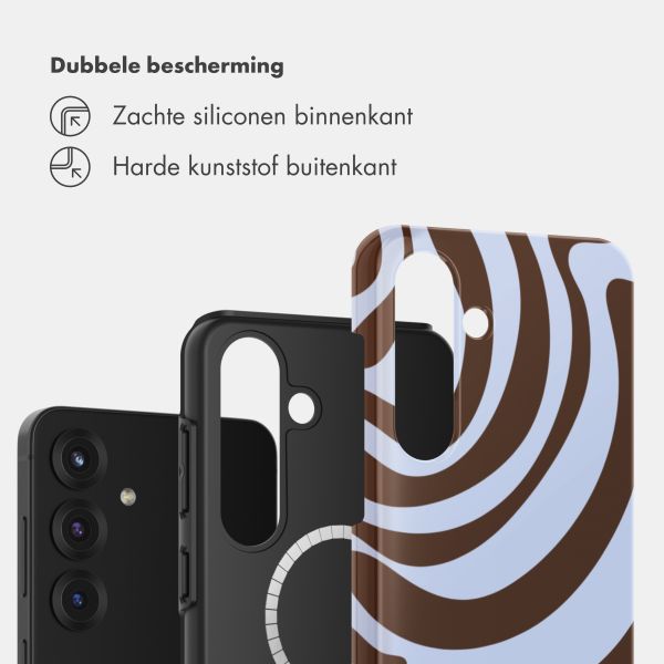 Selencia Vivid Backcover met MagSafe Samsung Galaxy S25 - Dream Swirl Chocolate
