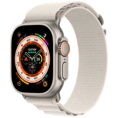 Apple Alpine Loop Band Apple Watch Series 1-10 / SE / Ultra (2) - 42/44/45/46/49 mm - Maat M - Starlight