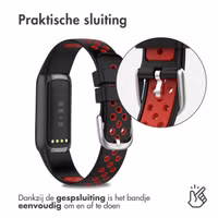 imoshion Siliconen sport bandje Fitbit Luxe - Zwart/Rood