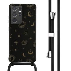 imoshion Siliconen design hoesje met koord Samsung Galaxy S21 Ultra - Sky Black