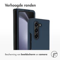 Accezz Liquid Silicone Backcover Samsung Galaxy Z Fold 5 - Donkerblauw