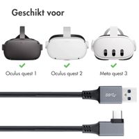 imoshion Oculus Quest 1 & 2 en Meta Quest 3 Link kabel - 5 meter - Zwart