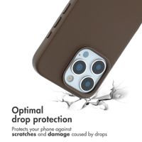 Accezz Leather Back Cover with MagSafe Apple iPhone 16 Pro - Coffee Brown