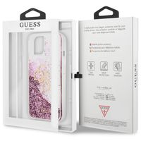 Guess 4G Logo Liquid Glitter Backcover iPhone 13 Mini - Pink