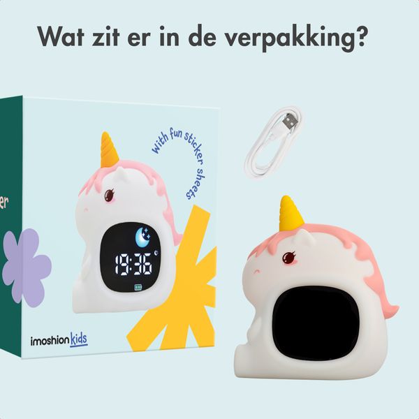 imoshion Kids Slaaptrainer - Nachtlampje met Speaker - Kinderwekker - Unicorn